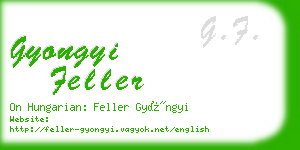 gyongyi feller business card